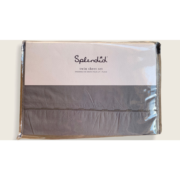 Splendid Home Washed Percale Sheet Set, Twin, - Picture 3 of 5